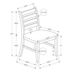 Chairs (Set of 2) - Brown - Monarch