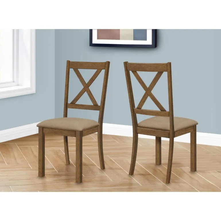 Chairs (Set of 2) - Brown - Monarch