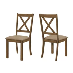Chairs (Set of 2) - Brown - Monarch