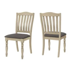 Chairs (Set of 2) - Cream & Grey - Monarch
