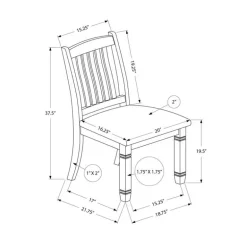 Chairs (Set of 2) - Cream - Monarch