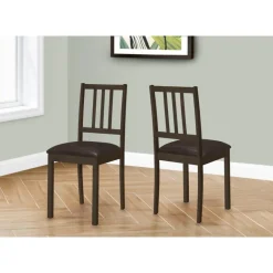 Chairs (Set of 2) - Dark Brown - Monarch