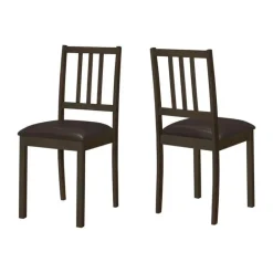 Chairs (Set of 2) - Dark Brown - Monarch