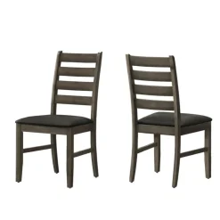 Chairs (Set of 2) - Grey & Black - Monarch