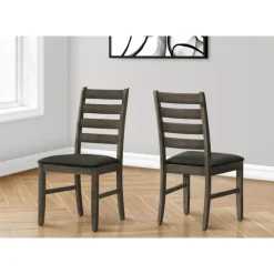 Chairs (Set of 2) - Grey & Black - Monarch