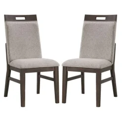 Chairs (Set of 2) - Grey & Brown