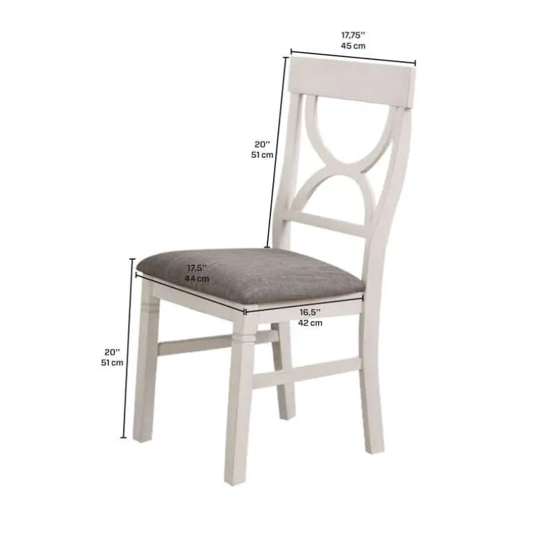 Chairs (Set of 2) - White & Grey