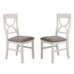 Chairs (Set of 2) - White & Grey