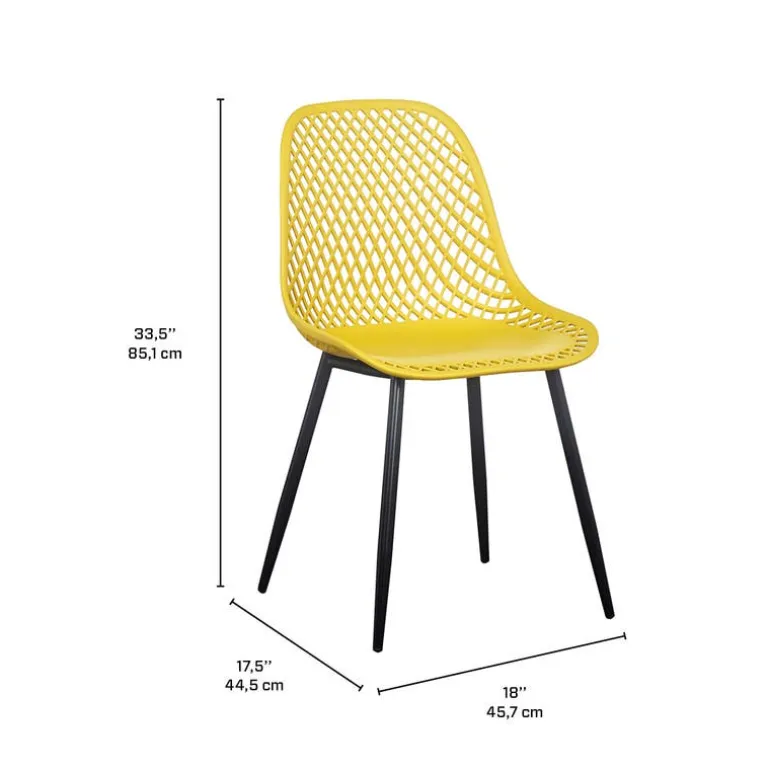 Chairs (Set of 2) - Yellow