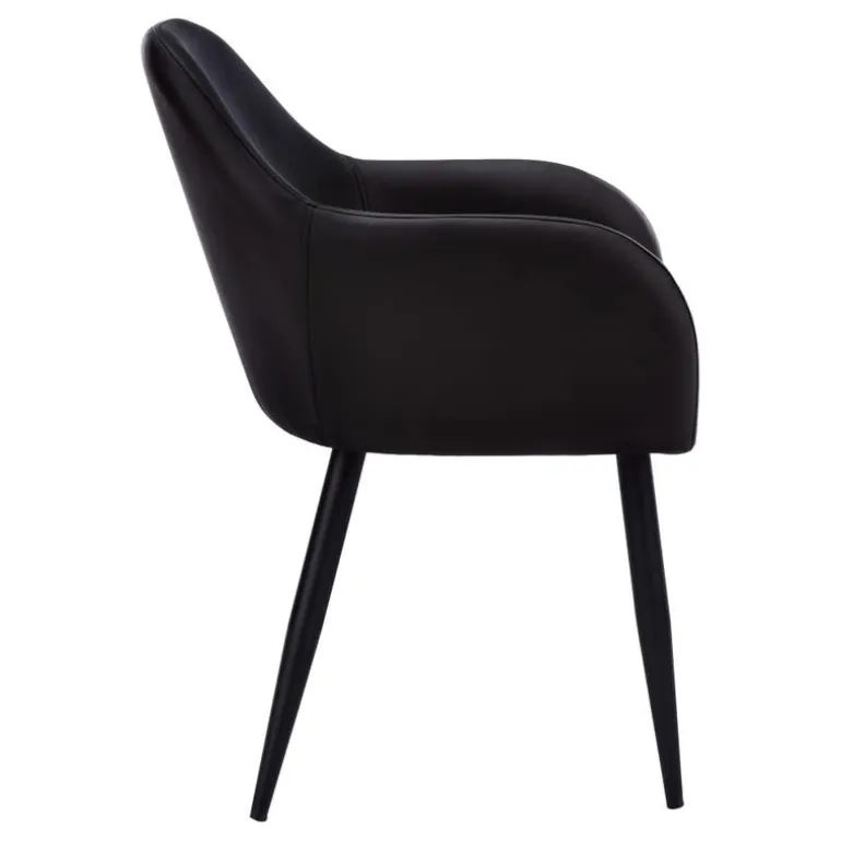 Chairs with Arms (Set of 2) - Black - Monarch