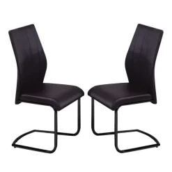 Chairs with Black Base (Set of 2) - Black