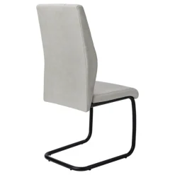 Chairs with Black Base (Set of 2) - Grey - Monarch