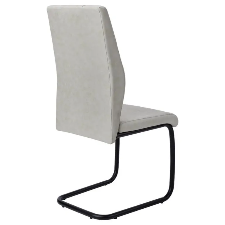 Chairs with Black Base (Set of 2) - Grey - Monarch