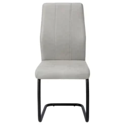 Chairs with Black Base (Set of 2) - Grey - Monarch