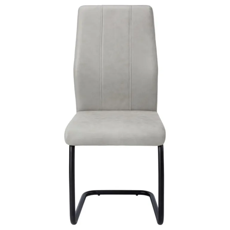 Chairs with Black Base (Set of 2) - Grey - Monarch