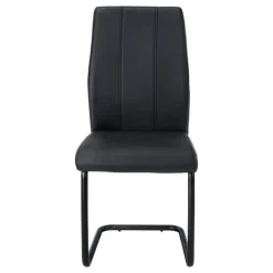 Chairs with Black Base (Set of 2) - Black - Monarch
