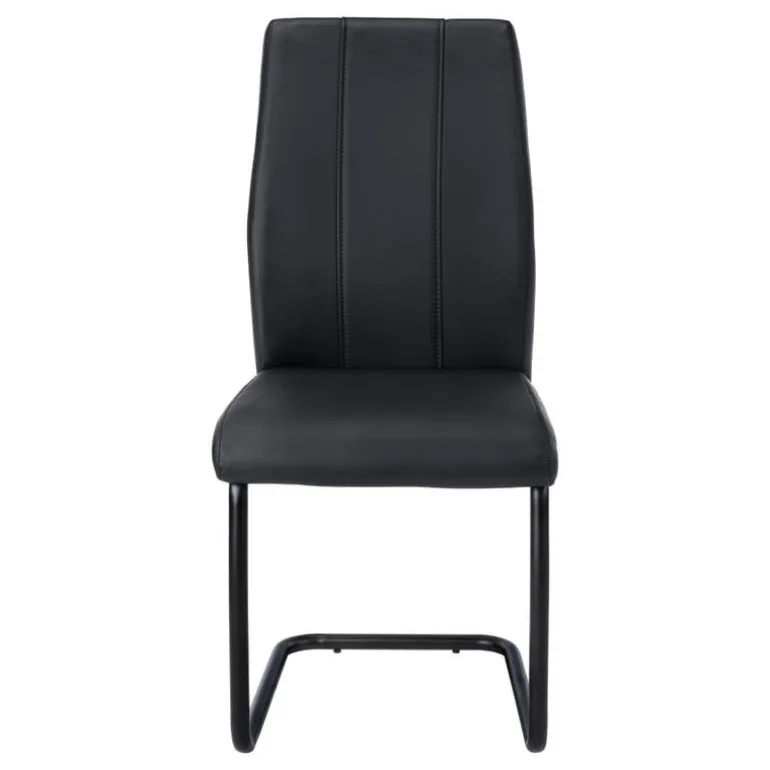 Chairs with Black Base (Set of 2) - Black - Monarch