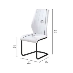 Chairs with Black Base (Set of 2) - White
