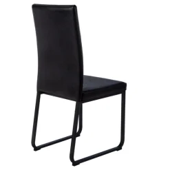 Chairs with Black Base (Set of 2) - Black - Monarch