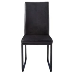 Chairs with Black Base (Set of 2) - Black - Monarch
