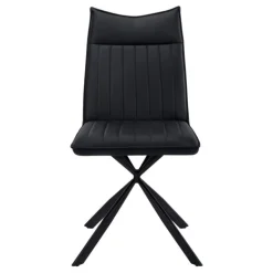 Chairs with Black Spider Legs (Set of 2) - Black - Monarch