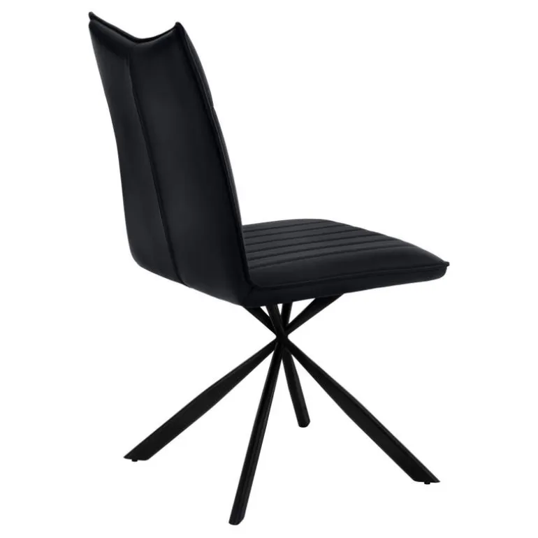 Chairs with Black Spider Legs (Set of 2) - Black - Monarch