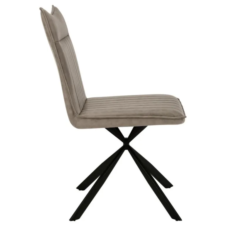 Chairs with Black Spider Legs (Set of 2) - Taupe - Monarch