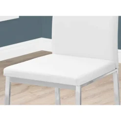 Chairs with Chrome Base (Set of 2) - White - Monarch