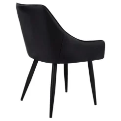 Chairs with Low Arms (Set of 2) - Black - Monarch