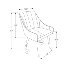 Chairs with Low Arms (Set of 2) - Taupe - Monarch