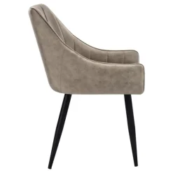 Chairs with Low Arms (Set of 2) - Taupe - Monarch