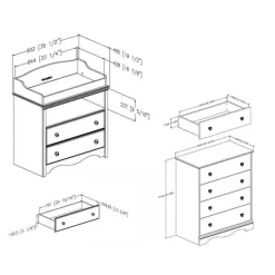 Changing Table And 4-Drawer Chest Set - South Shore