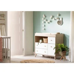 Changing Table with Drawers and Open Storage - South Shore
