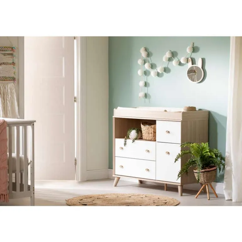 Changing Table with Drawers and Open Storage - South Shore