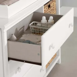 Changing Table with Removable Rim, Drawers and Open Storage - South Shore