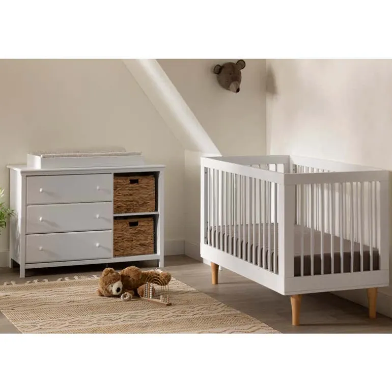 Changing Table with Removable Rim, Drawers and Open Storage - South Shore