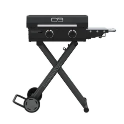 Charbroil 22 in Portable Propane Gas Griddle with Folding Cart and 2 Burners - 24 000 BTU