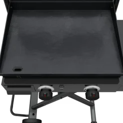Charbroil 22 in Portable Propane Gas Griddle with Folding Cart and 2 Burners - 24 000 BTU