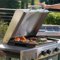 Charbroil 5-in-1 Propane Cooking Station with Plancha, Pizza Oven, and Wok - 36 000 BTU