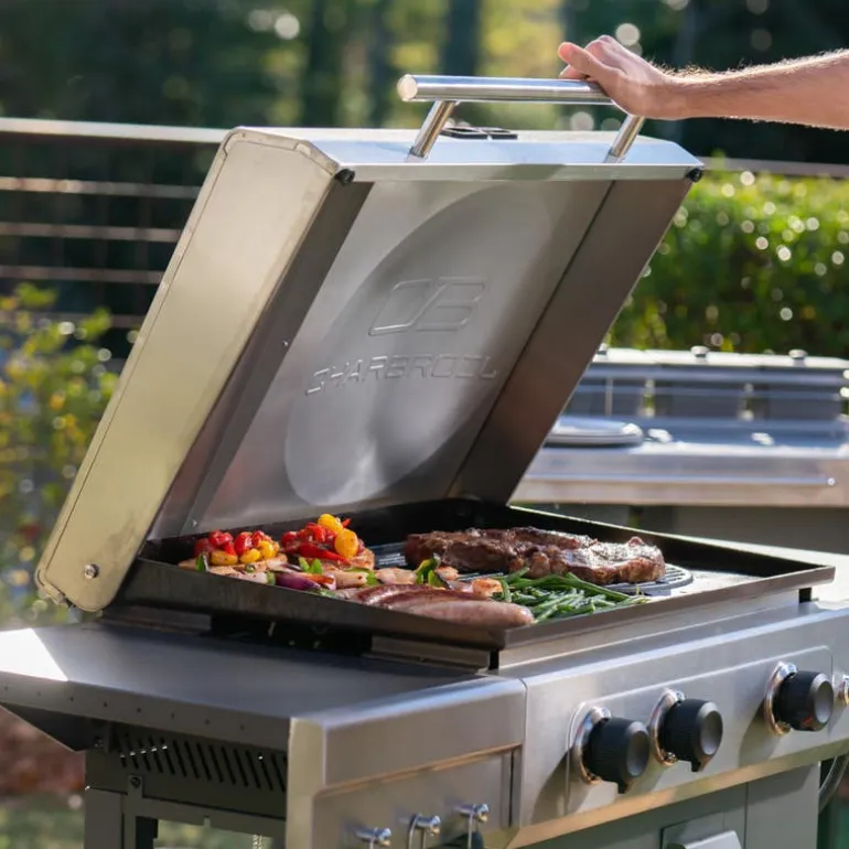 Charbroil 5-in-1 Propane Cooking Station with Plancha, Pizza Oven, and Wok - 36 000 BTU