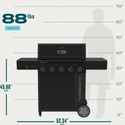 Charbroil Propane Gas Grill with 5 Burners - 47 000 BTU