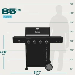 Charbroil Propane Gas Grill with 4 Burners - 41 000 BTU