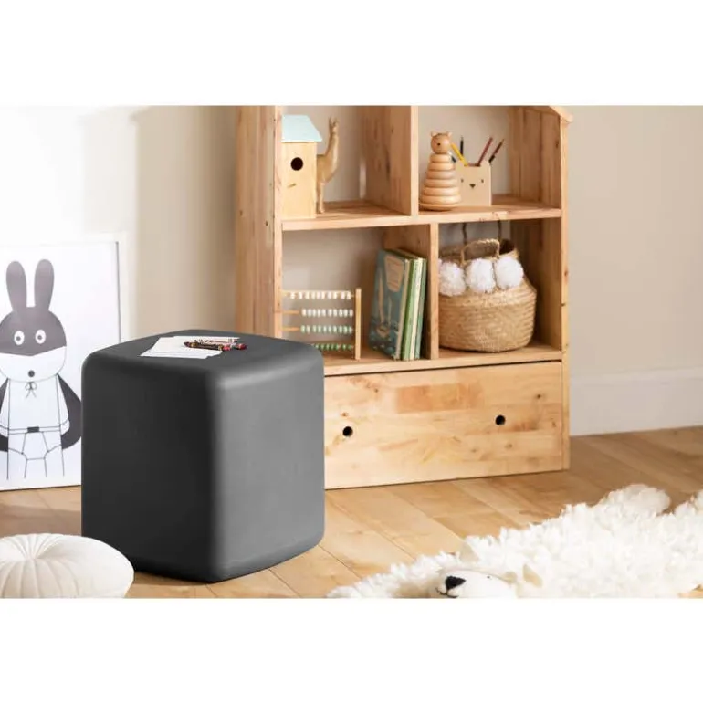 Charcoal Grey Pouf - South Shore