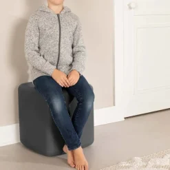 Charcoal Grey Pouf - South Shore