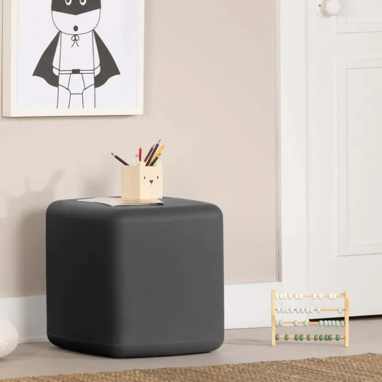 Charcoal Grey Pouf - South Shore
