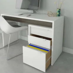 Chrono Filing Cabinet, 3-Drawer, White - Nexera