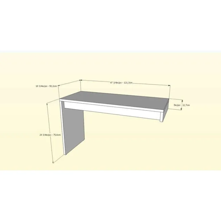 Chrono Reversible Desk Panel, White And Natural Maple - Nexera