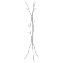 Coat rack - 8 hooks / branch shaped / contemporary hammered metal - 74"h - si
