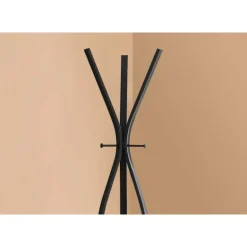 Coat rack - 72"h / black metal contemporary style