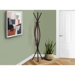 Coat rack - 72"h / espresso metal contemporary style